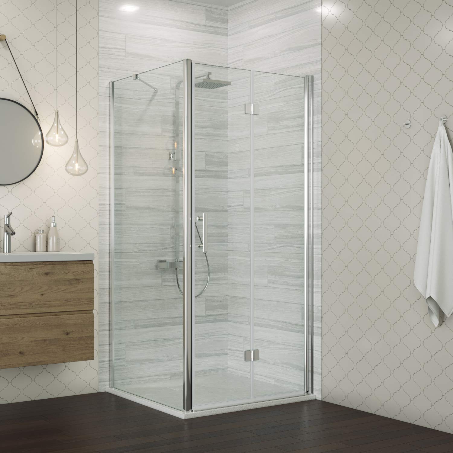 Folding Shower Door & Enclosure : Glass Ninja . Get a quote today!