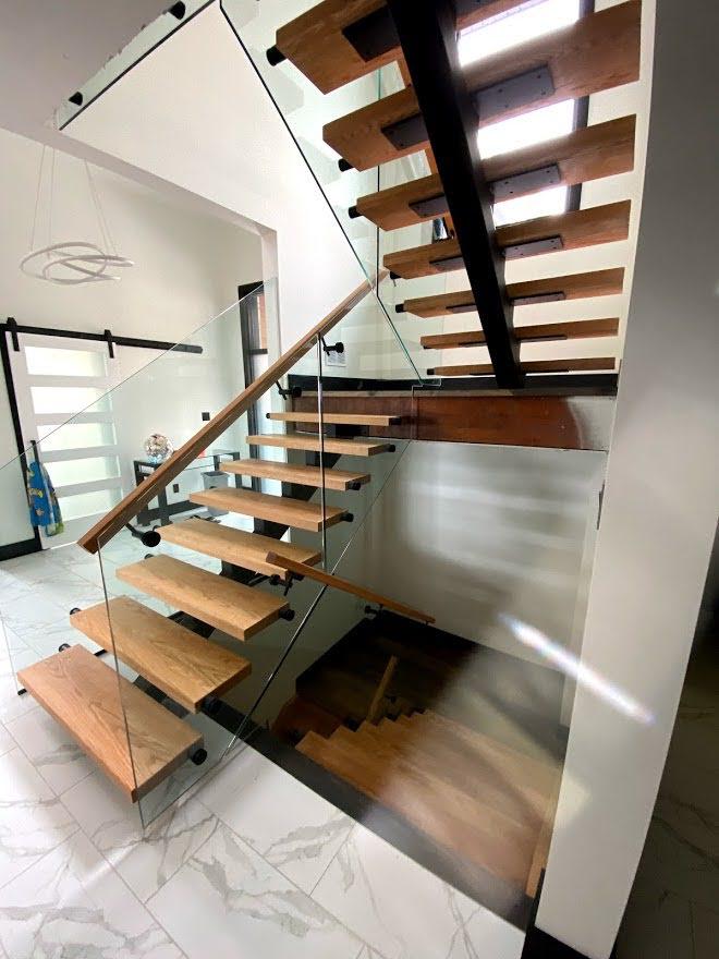 glass stairs railing