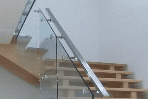 side in glass hand rail